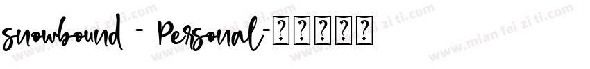 snowbound - Personal字体转换
